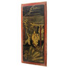 Chinese Golden Oriental Scenery Graphic Wood Panel Art Hcs4496