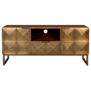 Art Deco Brass Sideboard | Dutchbone Volan