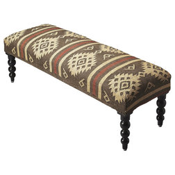 Southwestern Upholstered Benches by Kolibri Decor
