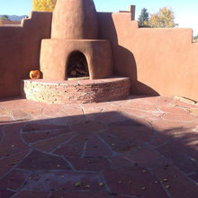 outdoor fireplace