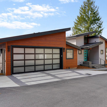 Front Exterior Views with two car garage
