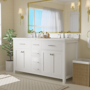 Caroline 60'' White Bathroom Vanity