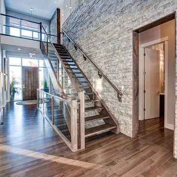 Smoky Grey Hardwood Floor - Entry