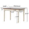 GDF Studio Bronwen Wood Dining Table With Leaf Extension