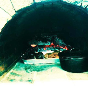 The Ferriola Family Wood Fired Brick Pizza Oven and Fireplace Combo in New York