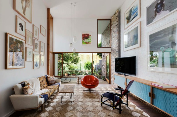 Eclectic Living Room by David Boyle Architect