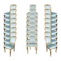 24 Louis XVI-Style Hollywood Regency Dining Chairs, circa 1950 - Dining Chairs