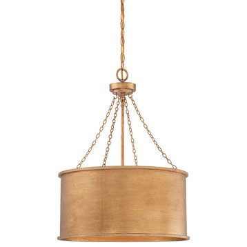 Rochester 4-Light Pendant in Gold Patina