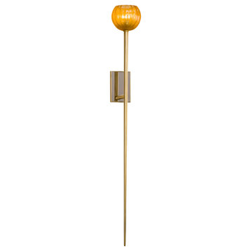 Merlin Wall Sconce, 51", Gold Leaf Finish