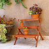Vifah Outdoor Wood Three-Layer Plant Stand