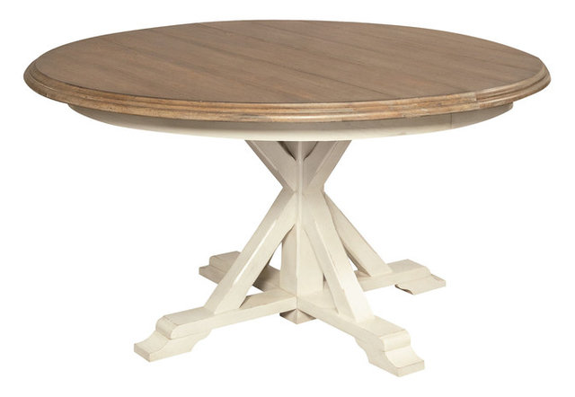 Coastal Beach White Oak Round Expandable Dining Table 54 Coastal Beach White Oak Round Expandable Dining Table 54