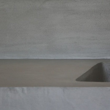 plan de travail en béton ciré