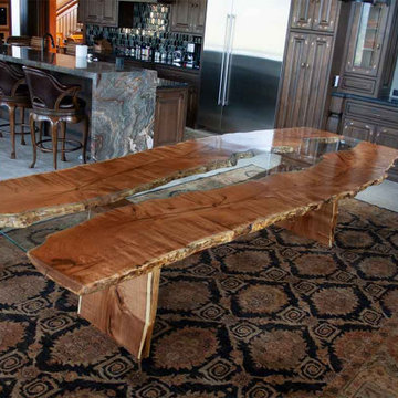Custom made slab dining table
