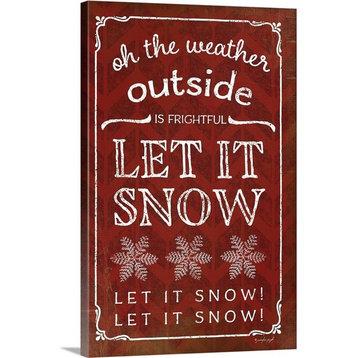 "Let It Snow" Wrapped Canvas Art Print, 16"x24"x1.5"