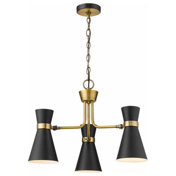 3 Light Chandelier in Period Inspired Style - 23.5 Inches Wide by 16.75 Inches