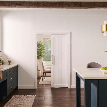 1560SC Pocket Door Frame Kit with Soft-Close in ADA-Compliant Kitchen