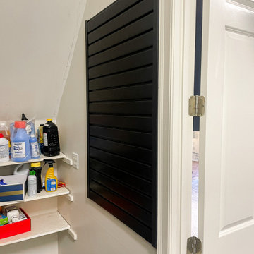 Garage with Black Slatwall