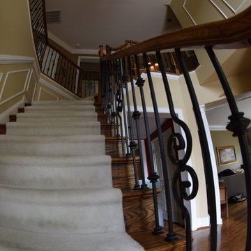 Mc Lean Va Stair remodel with Iron balusters