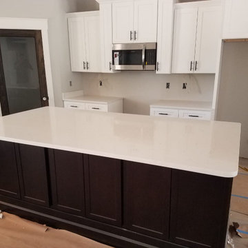 Super White Quartz Kitchen Installation