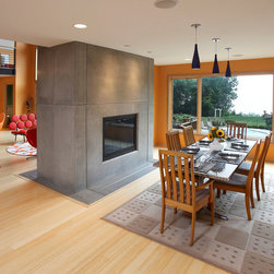 Fireplaces | CustomCreteWerks - Indoor Fireplaces