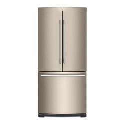 Whirlpool&reg; 30-inch Wide Contemporary Handle French Door Refrigerator - 20 cu. ft - Refrigerators