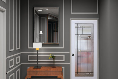 Entryway - contemporary entryway idea in Calgary