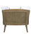 Calais French Country Classic Cane Back Winter White Upholstered Chaise