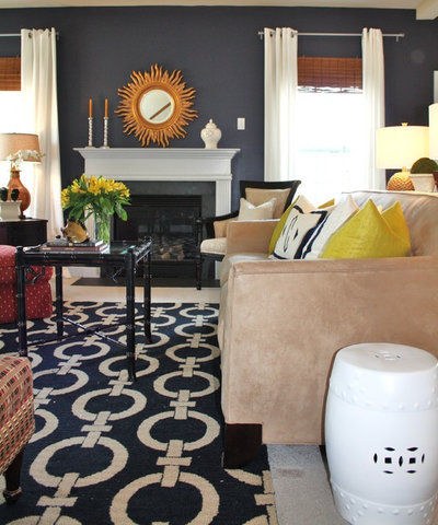 Eclectic Family Room by Emily A. Clark