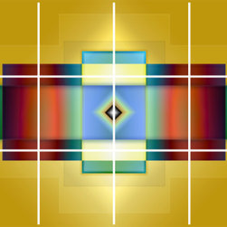 Southwestern Gold 2 - 17" x 12.75" - Ceramic Tile Murals - - Tile Murals