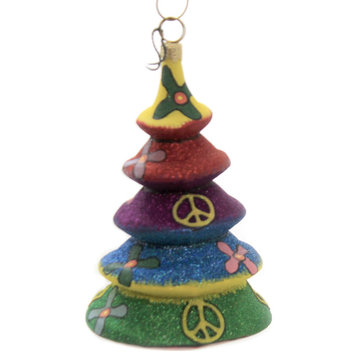 Joy To The World Tie Dye Tree Ornament Glitterazzi Rainbow Zkp2660tied