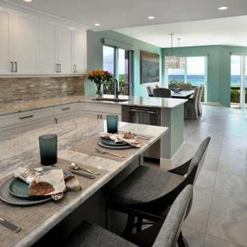 Classic Beach Home-open style kitchen