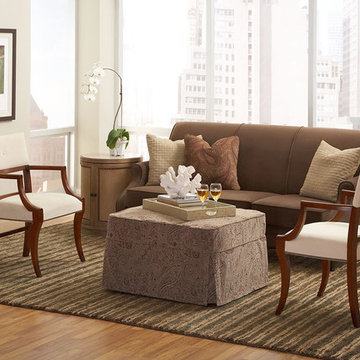 Castro Convertible Ottoman is the perfect cocktail table when closed