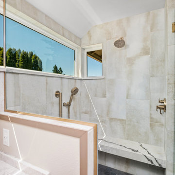 Serenity in Stone: A luxe Bathroom Transformation