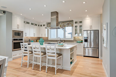 Inspiration for a coastal kitchen remodel in Calgary