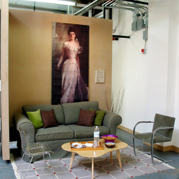 Loft Style Seating with Plush Furnishing