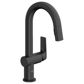Grohe 30 378 Defined 1.75 GPM 1 Hole Pull Down Bar Faucet - Matte Black
