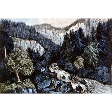 Source of The Hudson in Indian Pass Adirondacks Poster Print by Currier and Ives