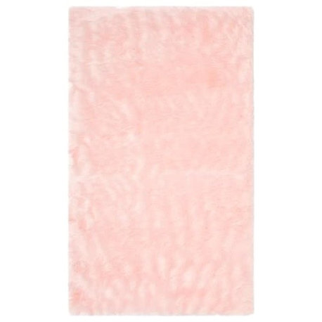 Safavieh Faux Sheep Skin Fss235G Shag Rug, Pink, 2'0"x3'0"