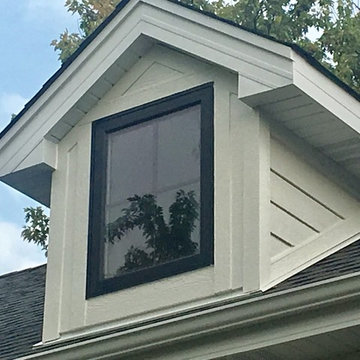 LP Smartside Board and batten siding,aluminum soffit/Fascia.Vynil windows.