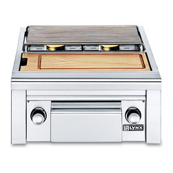 Double Side Burner with integral prep center for built-in application - Outdoor Cooking
