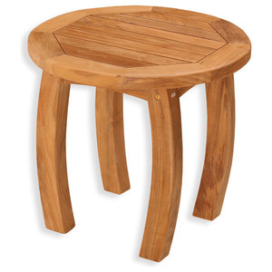 Amazonia Kingsbury 1 Piece Square And Durable Side Table Eucalyptus Wood Transitional Outdoor Side Tables By Amazonia