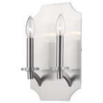 Z-Lite - Z-Lite 6008-2S-BN Zander - Two Light Wall Sconce - Tall candles set upon crystal candle plates are frZander Two Light Wal Brushed Nickel *UL Approved: YES Energy Star Qualified: n/a ADA Certified: n/a  *Number of Lights: Lamp: 2-*Wattage:60w Candelabra bulb(s) *Bulb Included:No *Bulb Type:Candelabra *Finish Type:Brushed Nickel