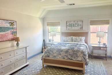 Bedroom - coastal bedroom idea in Dallas