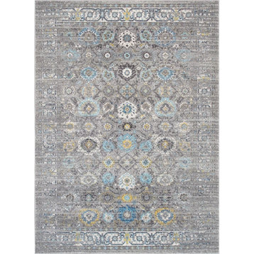 Pasargad Home Turkish Chelsea Design Area Rug 6' 0" X 6' 0" Silver