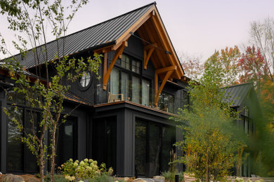 Transitional exterior home idea in Toronto