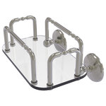 Allied Brass - Monte Carlo Wall Mounted Guest Towel Holder, Satin Nickel - This elegant wall mounted guest towel tray will add style and convenience to your bathroom decor. Ideally sized to hold your favorite guest towels or a standard box of Kleenex Tissues. Keep your vanity top organized and clutter free with this wall mounted accessory.  Tempered glass and brass rails are used to make this item sturdy and stylish. Any of our lifetime designer finishes will provide a lifetime of use.