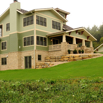 Custom Home with Lookout Tower & Detached Garage/Studio