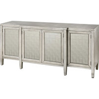 Emmaline Antique Silver Leaf Cabinet