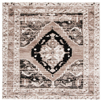 Safavieh Vintage Hamadan Vth228T Rug, Brown and Ivory, 6'7"x6'7" Square
