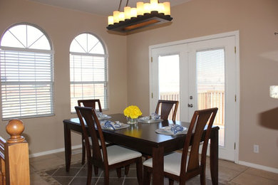 Example of a classic dining room design in Albuquerque